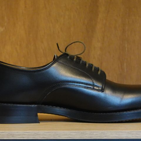 John Lofgren USN Low Quarter Shoes in Black French Calfskin