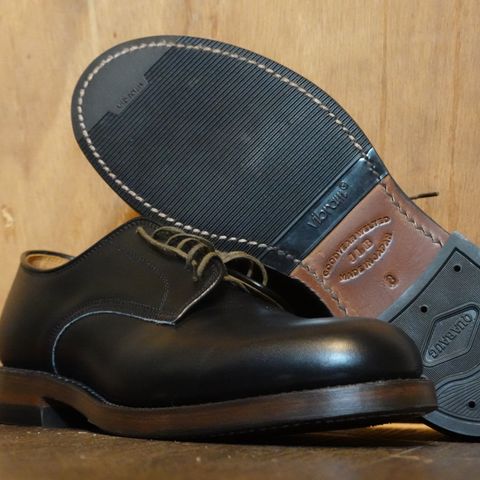 John Lofgren USN Low Quarter Shoes in Black French Calfskin