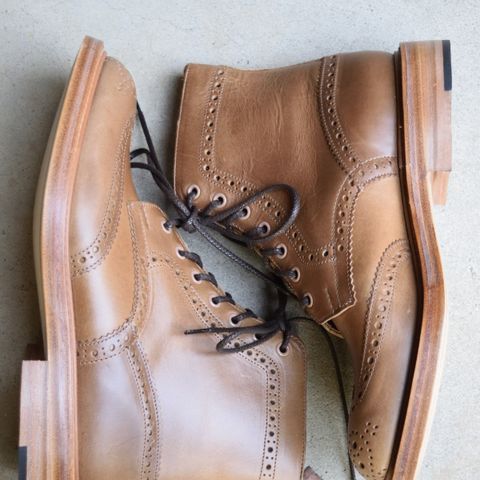 Tricker's Stow Country Boot in Horween Natural Chromexcel