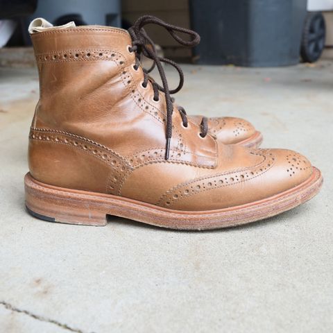 Tricker's Stow Country Boot in Horween Natural Chromexcel