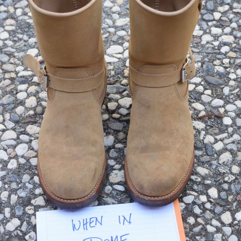 Attractions BILTBUCK Engineer Boots in Sand Beige Suede