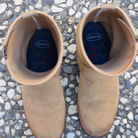 Attractions BILTBUCK Engineer Boots in Sand Beige Suede