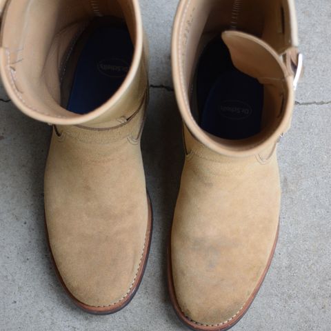 Attractions BILTBUCK Engineer Boots in Sand Beige Suede