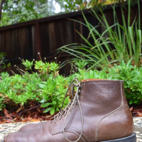 Viberg Service Boot in Maryam Brown Washed Camel