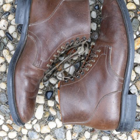 Viberg Service Boot in Maryam Brown Washed Camel