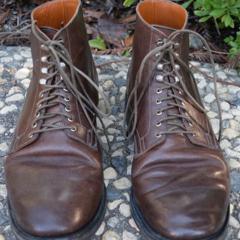 Viberg Service Boot in Maryam Brown Washed Camel