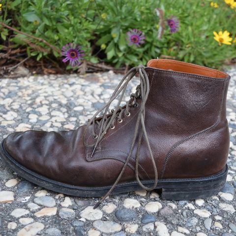 Viberg Service Boot in Maryam Brown Washed Camel