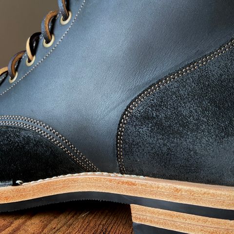 Jakkrabbits Service Boot in Horween Charcoal Chamois Roughout