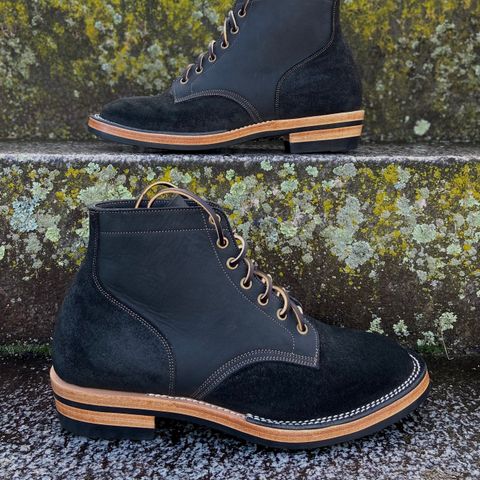 Jakkrabbits Service Boot in Horween Charcoal Chamois Roughout