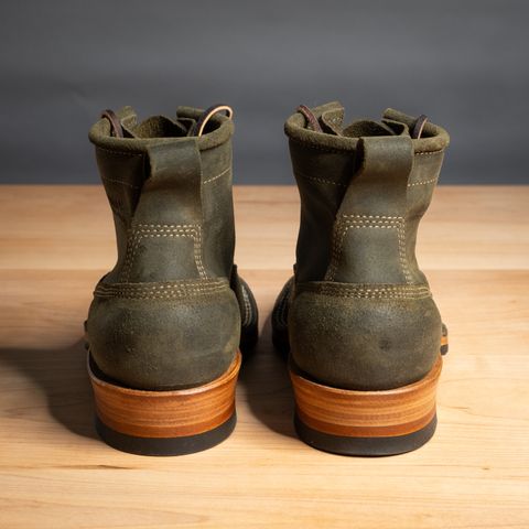White's 350 Cutter in C.F. Stead Leaf Green Waxy Commander Suede