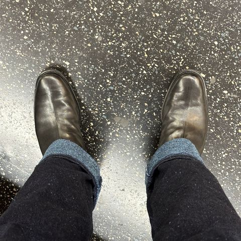 Clinch Cowboy Boots in Black Overdyed Horsebutt