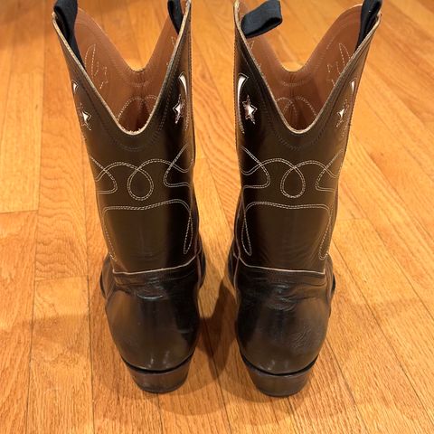 Clinch Cowboy Boots in Black Overdyed Horsebutt