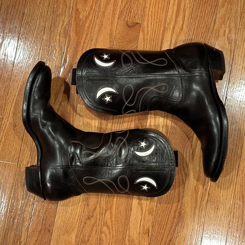 Clinch Cowboy Boots in Black Overdyed Horsebutt