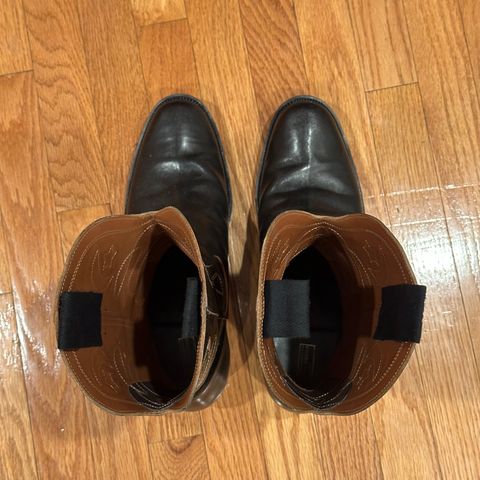 Clinch Cowboy Boots in Black Overdyed Horsebutt