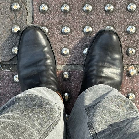 Clinch Cowboy Boots in Black Overdyed Horsebutt