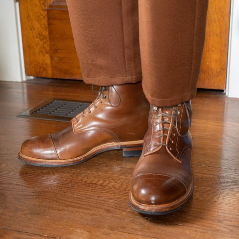 Viberg Halkett in Horween Bourbon Shell Cordovan