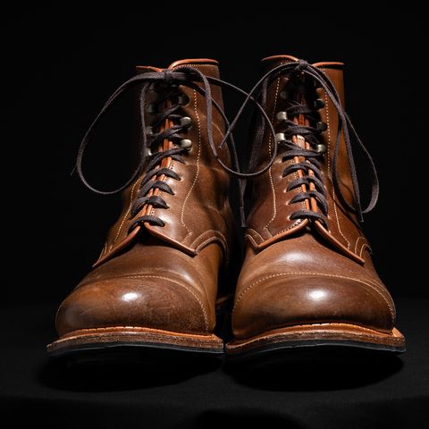 Viberg Halkett in Horween Bourbon Shell Cordovan