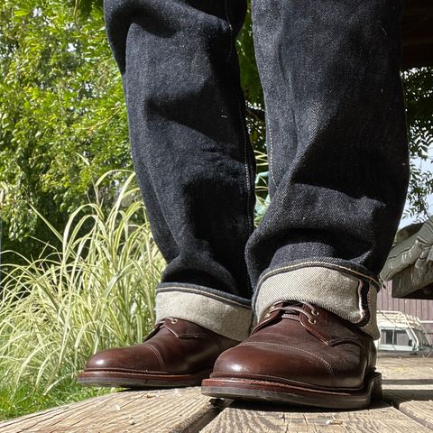 Grant Stone Cap Toe Boot in Annonay Choco Rusticalf