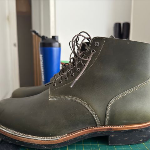 Viberg N1 in Horween Olive Chromepak