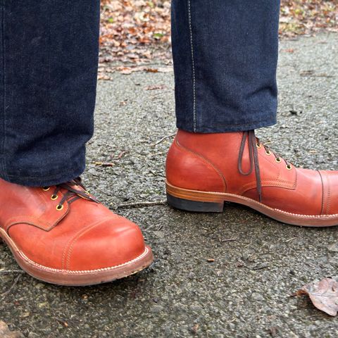 Search result thumbnail of Iron Boots Pitman in Maryam Light Brown Washed Horsehide