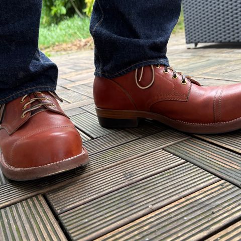 Search result thumbnail of Iron Boots Pitman in Maryam Light Brown Washed Horsehide
