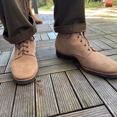 Clinch Yeager Boots in Wickett & Craig Natural Latigo Roughout