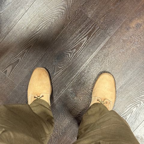 Clinch Yeager Boots in Wickett & Craig Natural Latigo Roughout