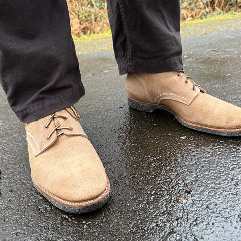 Clinch Yeager Boots in Wickett & Craig Natural Latigo Roughout