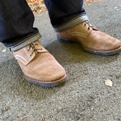 Clinch Yeager Boots in Wickett & Craig Natural Latigo Roughout