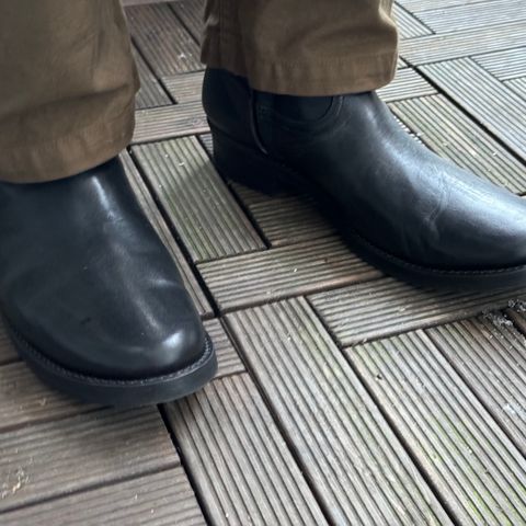Addict Boots AB-05 Zip Western Boots in Black Dye-Finished Horsehide
