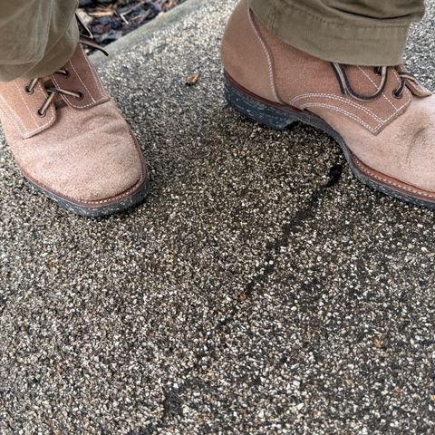 Clinch Yeager Boots in Wickett & Craig Natural Latigo Roughout