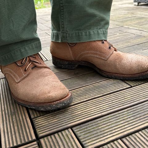Clinch Yeager Boots in Wickett & Craig Natural Latigo Roughout