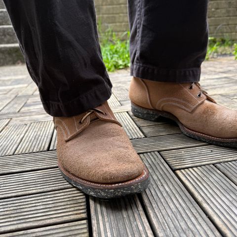 Clinch Yeager Boots in Wickett & Craig Natural Latigo Roughout