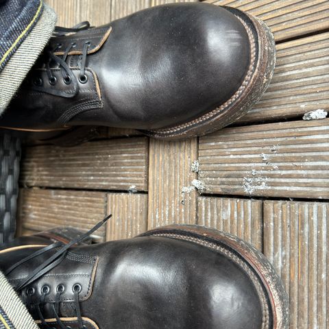 View photo of Viberg Boondocker in Maryam Black Horsebutt