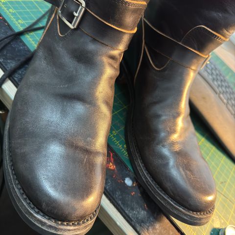 Search result thumbnail of Addict Boots AB-01 Engineer Boots in Black Dye-Finished Horsehide