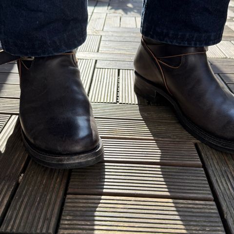 Addict Boots AB-01 Engineer Boots in Black Dye-Finished Horsehide