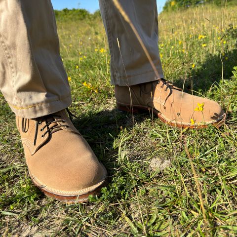 Viberg Boondocker in Horween Marine Field Roughout