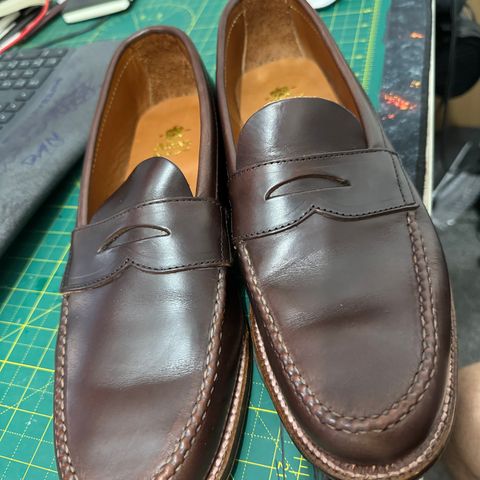 View photo of Alden Leisure Handsewn Penny Loafer in Horween Brown Chromexcel