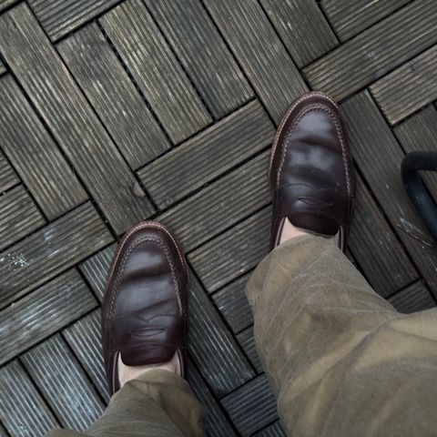 Alden Leisure Handsewn Penny Loafer in Horween Brown Chromexcel