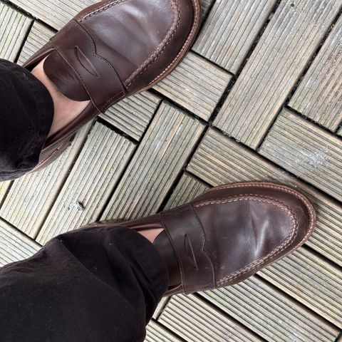 Alden Leisure Handsewn Penny Loafer in Horween Brown Chromexcel