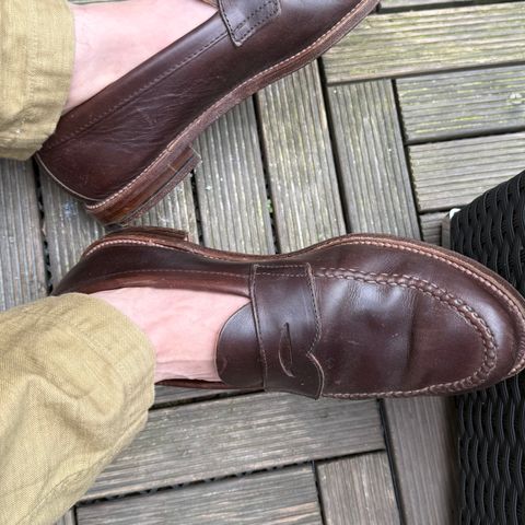 Alden Leisure Handsewn Penny Loafer in Horween Brown Chromexcel