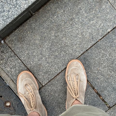 View photo of Alden Indy Boot in C.F. Stead Milkshake Desert Oasis Suede