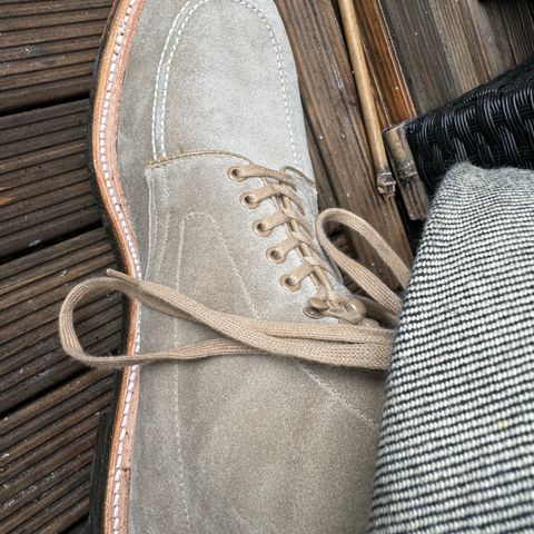 View photo of Alden Indy Boot in C.F. Stead Milkshake Desert Oasis Suede