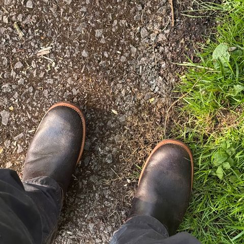 Briselblack The Keeper 'Type 2' Engineer Boot in Horween Black Waxed Flesh
