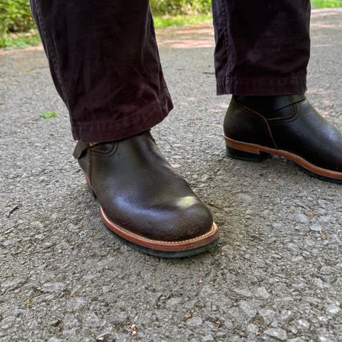 Briselblack The Keeper 'Type 2' Engineer Boot in Horween Black Waxed Flesh