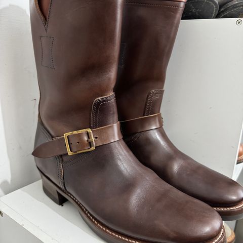 Search result thumbnail of Clinch Engineer Boots 11-Inch Height in Brown-Overdyed Horsebutt