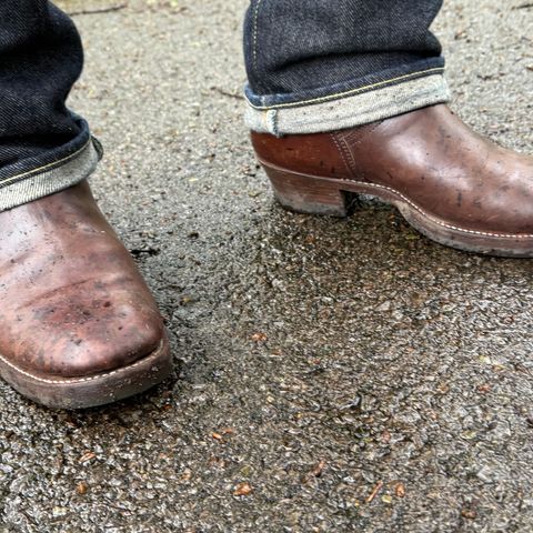 Clinch Engineer Boots 11-Inch Height in Brown-Overdyed Horsebutt