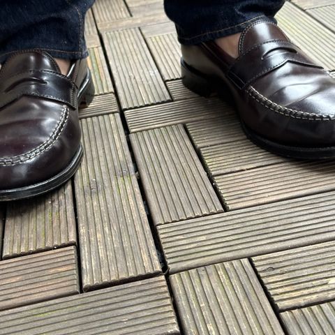 Alden Leisure Handsewn Moccasin in Horween Color 8 Shell Cordovan