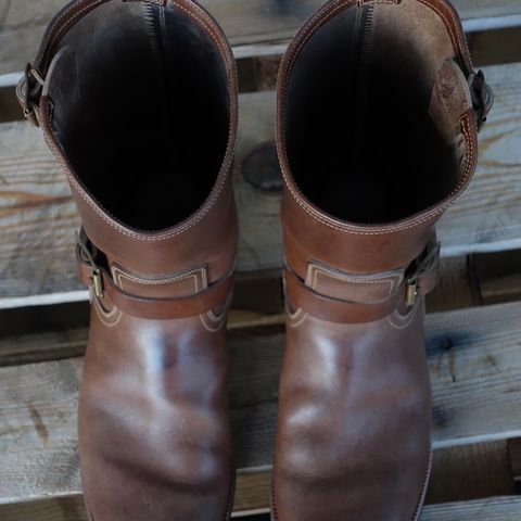 View photo of Motor Engineer Boots in Whiskey Italian Horsebutt