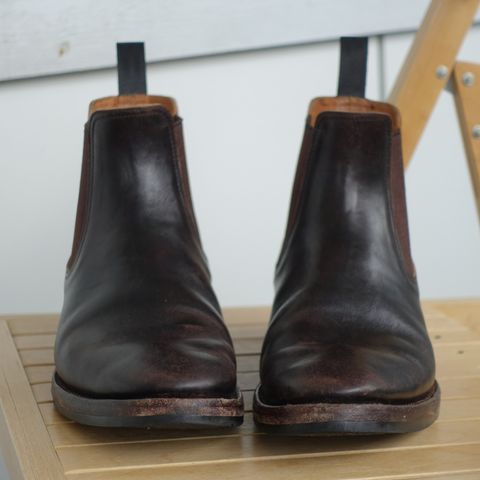 View photo of Briselblack The Seventh Chelsea Boot in Maryam Brown Horsebutt